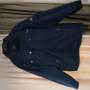 Rugged Element Trek Jacket Navy Water Wind Resistant Fleece Lined Large